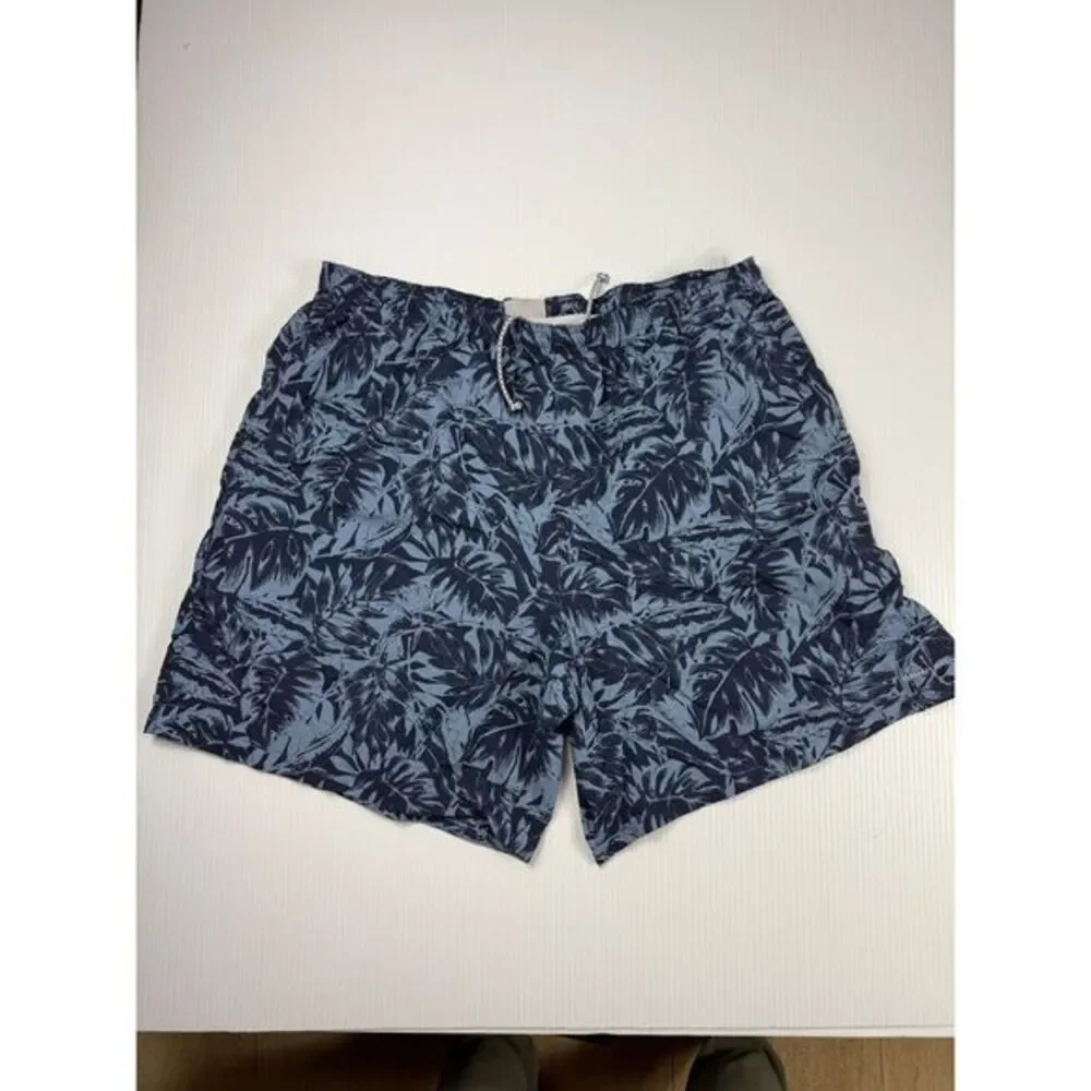 Columbia Men's Tropical Leaf Print Swim Shorts Beach Summer Trunks XXL